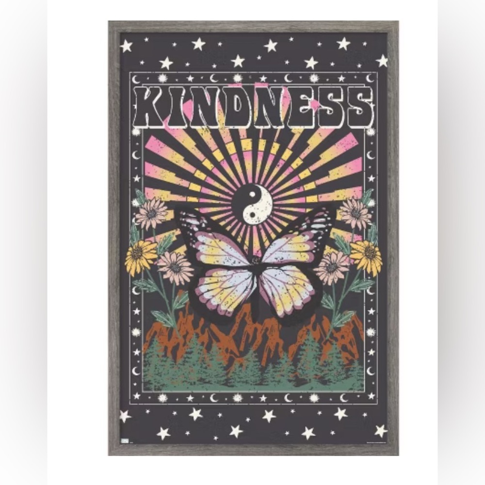 Colorful Trends International Kindness Butterfly Wall Art